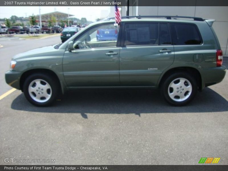Oasis Green Pearl / Ivory Beige 2007 Toyota Highlander Limited 4WD