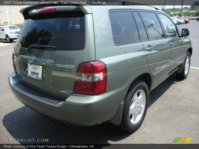 Oasis Green Pearl / Ivory Beige 2007 Toyota Highlander Limited 4WD