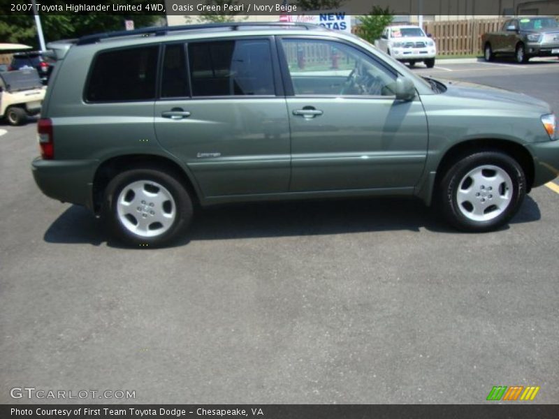 Oasis Green Pearl / Ivory Beige 2007 Toyota Highlander Limited 4WD