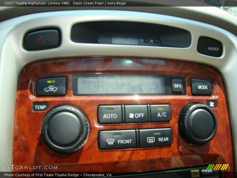 Oasis Green Pearl / Ivory Beige 2007 Toyota Highlander Limited 4WD