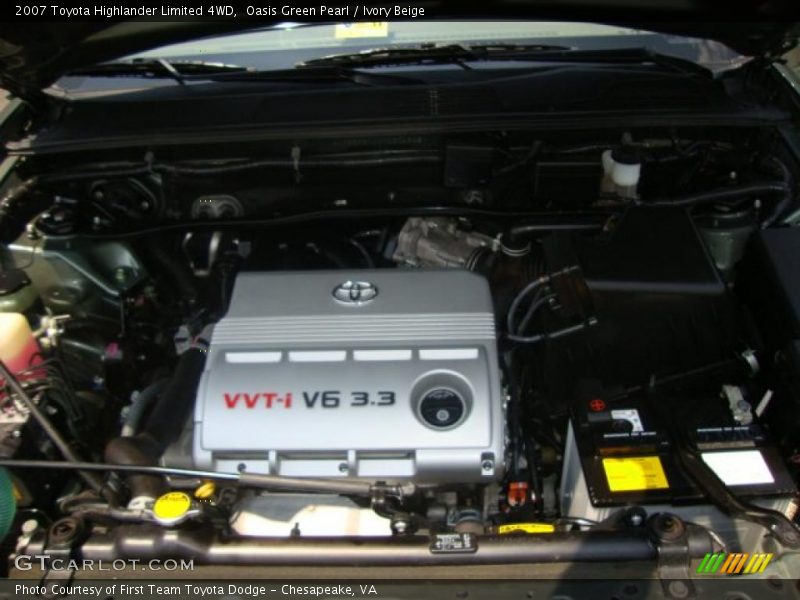 Oasis Green Pearl / Ivory Beige 2007 Toyota Highlander Limited 4WD