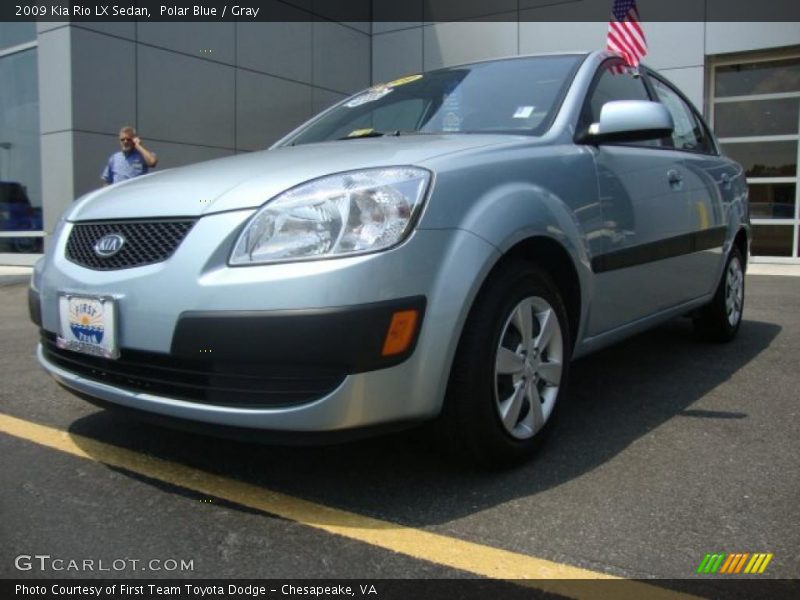 Polar Blue / Gray 2009 Kia Rio LX Sedan