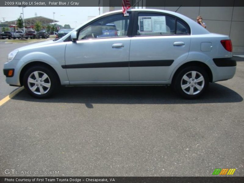 Polar Blue / Gray 2009 Kia Rio LX Sedan
