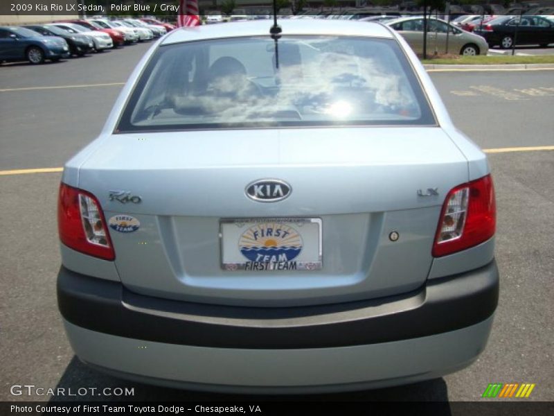 Polar Blue / Gray 2009 Kia Rio LX Sedan