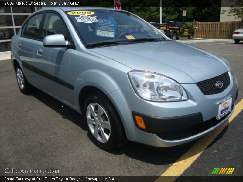 Polar Blue / Gray 2009 Kia Rio LX Sedan