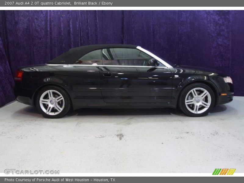 Brilliant Black / Ebony 2007 Audi A4 2.0T quattro Cabriolet
