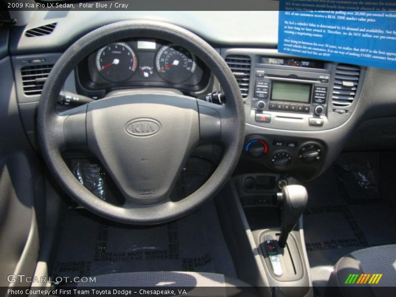 Polar Blue / Gray 2009 Kia Rio LX Sedan