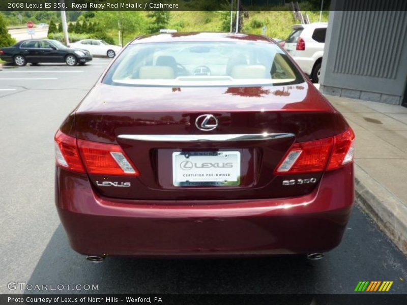 Royal Ruby Red Metallic / Cashmere 2008 Lexus ES 350