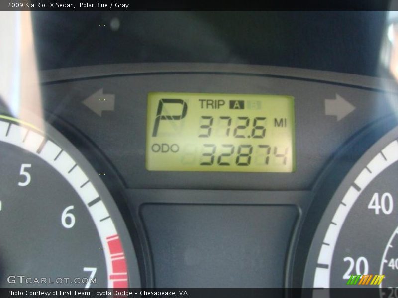 Polar Blue / Gray 2009 Kia Rio LX Sedan