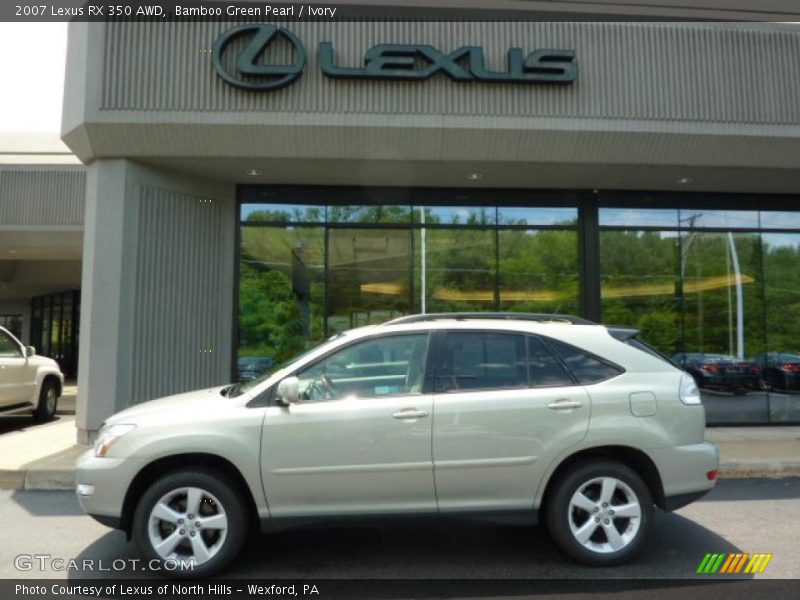 Bamboo Green Pearl / Ivory 2007 Lexus RX 350 AWD