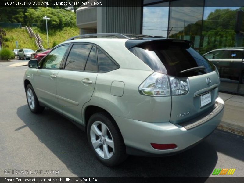 Bamboo Green Pearl / Ivory 2007 Lexus RX 350 AWD
