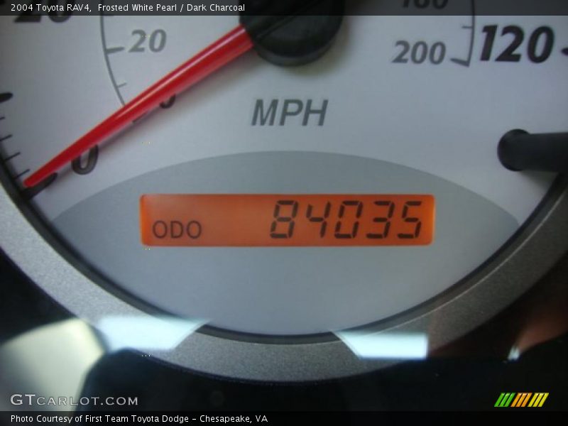 Frosted White Pearl / Dark Charcoal 2004 Toyota RAV4