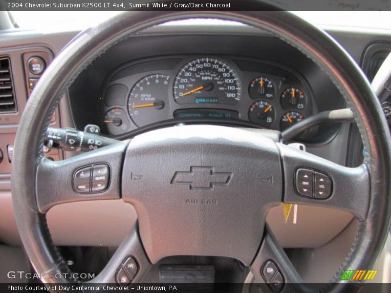 Summit White / Gray/Dark Charcoal 2004 Chevrolet Suburban K2500 LT 4x4