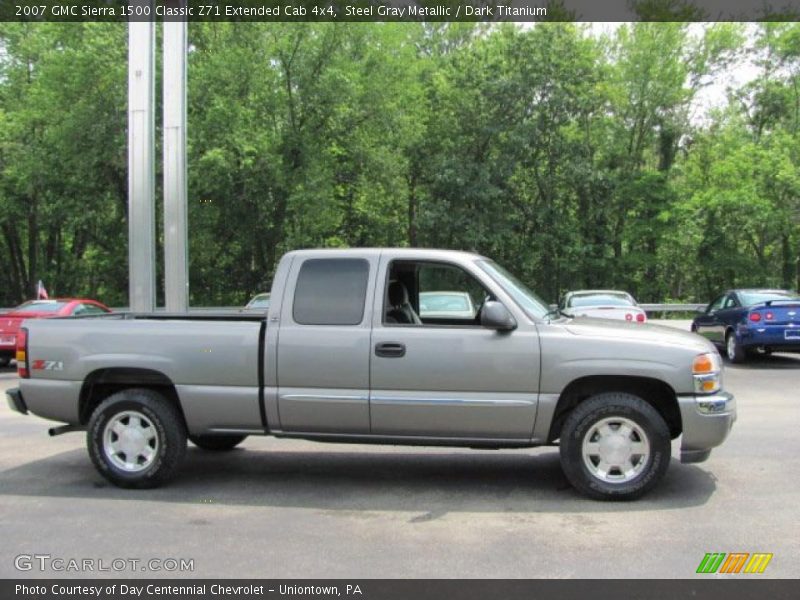 Steel Gray Metallic / Dark Titanium 2007 GMC Sierra 1500 Classic Z71 Extended Cab 4x4
