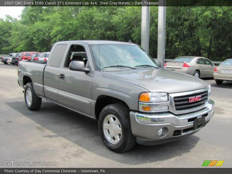 Steel Gray Metallic / Dark Titanium 2007 GMC Sierra 1500 Classic Z71 Extended Cab 4x4