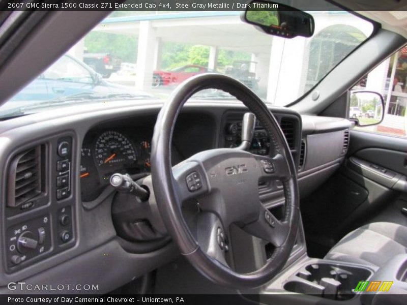 Steel Gray Metallic / Dark Titanium 2007 GMC Sierra 1500 Classic Z71 Extended Cab 4x4