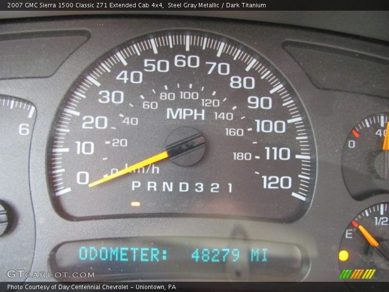 Steel Gray Metallic / Dark Titanium 2007 GMC Sierra 1500 Classic Z71 Extended Cab 4x4