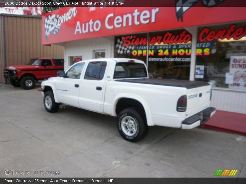 Bright White / Mist Gray 2000 Dodge Dakota Sport Crew Cab 4x4