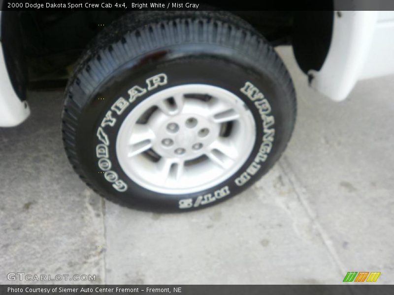 Bright White / Mist Gray 2000 Dodge Dakota Sport Crew Cab 4x4