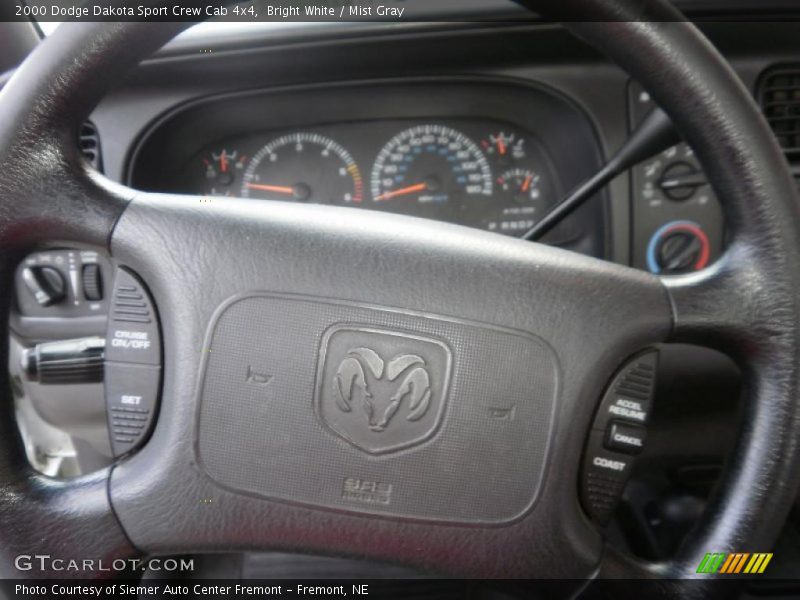 Bright White / Mist Gray 2000 Dodge Dakota Sport Crew Cab 4x4