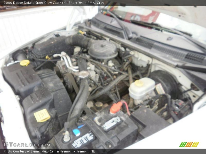 Bright White / Mist Gray 2000 Dodge Dakota Sport Crew Cab 4x4