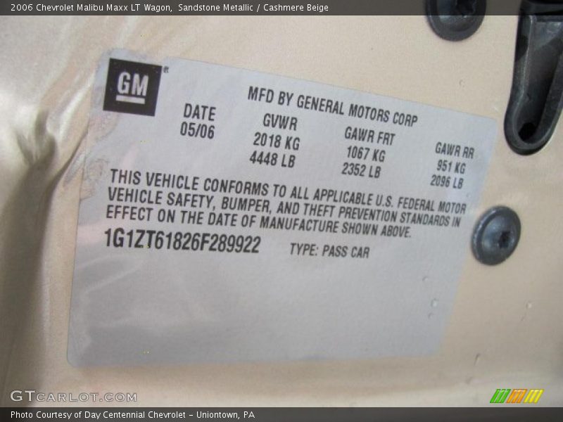 Sandstone Metallic / Cashmere Beige 2006 Chevrolet Malibu Maxx LT Wagon