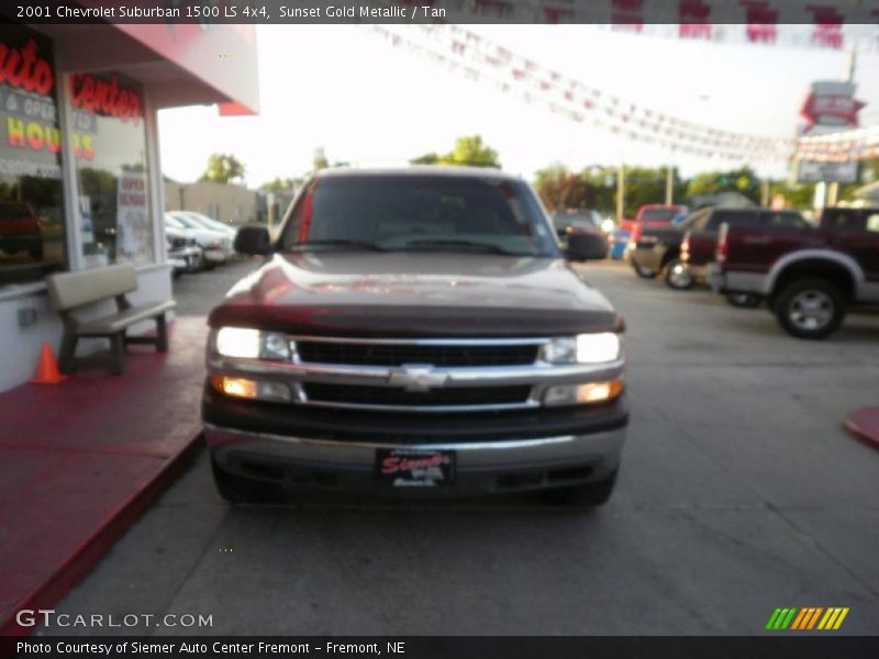 Sunset Gold Metallic / Tan 2001 Chevrolet Suburban 1500 LS 4x4