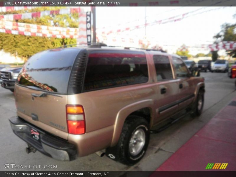 Sunset Gold Metallic / Tan 2001 Chevrolet Suburban 1500 LS 4x4