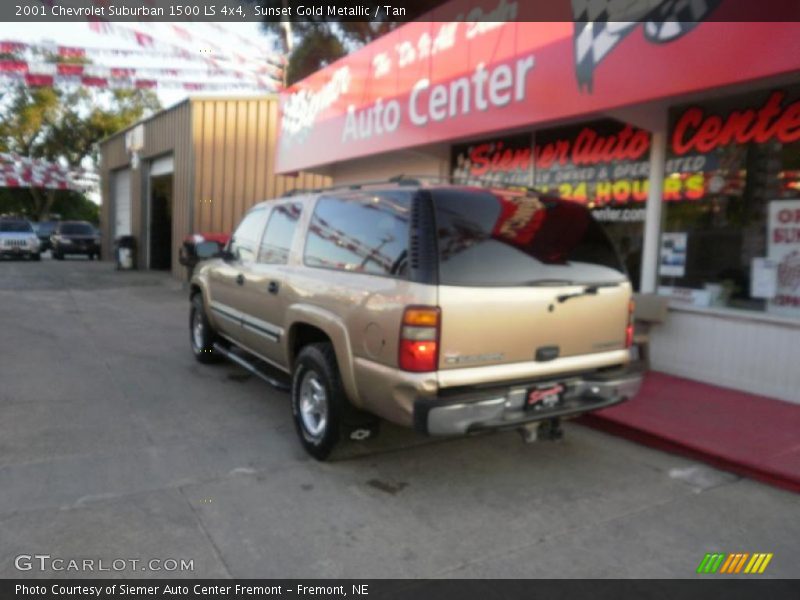 Sunset Gold Metallic / Tan 2001 Chevrolet Suburban 1500 LS 4x4