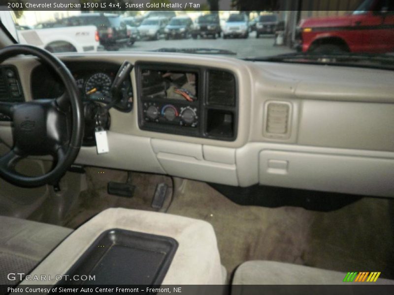 Sunset Gold Metallic / Tan 2001 Chevrolet Suburban 1500 LS 4x4