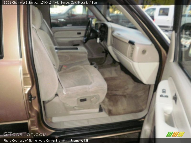 Sunset Gold Metallic / Tan 2001 Chevrolet Suburban 1500 LS 4x4