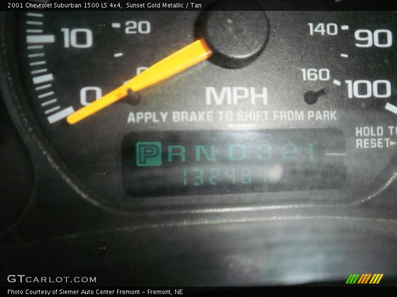 Sunset Gold Metallic / Tan 2001 Chevrolet Suburban 1500 LS 4x4