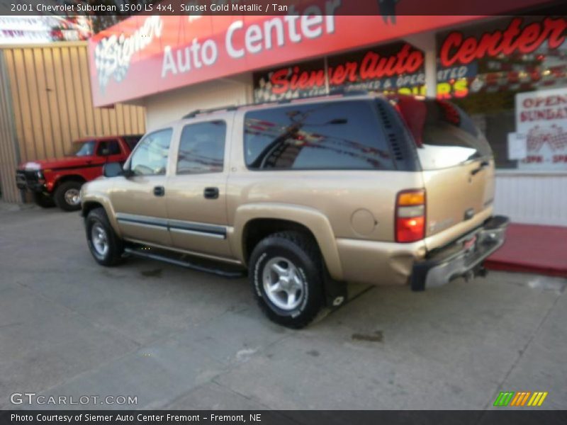 Sunset Gold Metallic / Tan 2001 Chevrolet Suburban 1500 LS 4x4