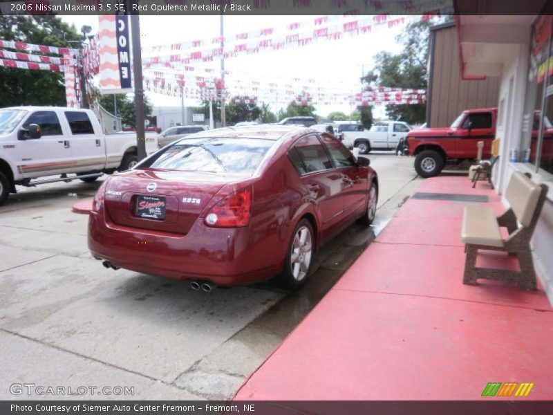Red Opulence Metallic / Black 2006 Nissan Maxima 3.5 SE