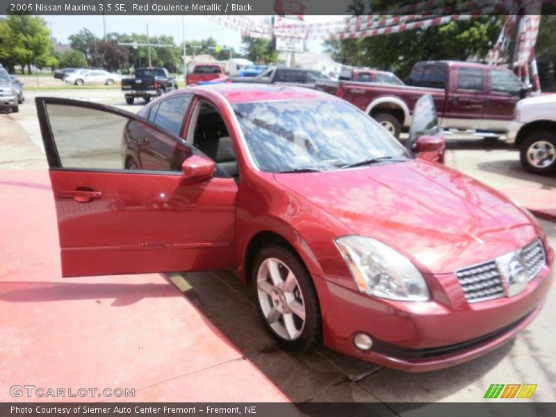 Red Opulence Metallic / Black 2006 Nissan Maxima 3.5 SE
