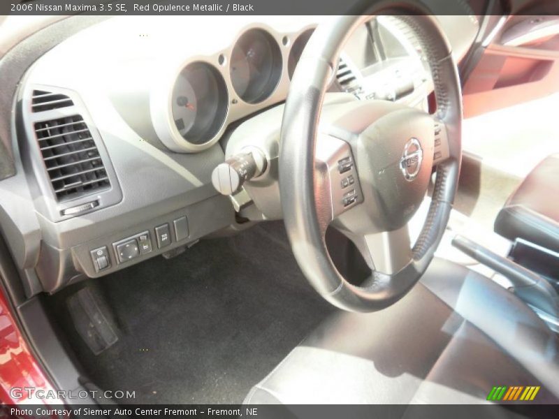 Red Opulence Metallic / Black 2006 Nissan Maxima 3.5 SE