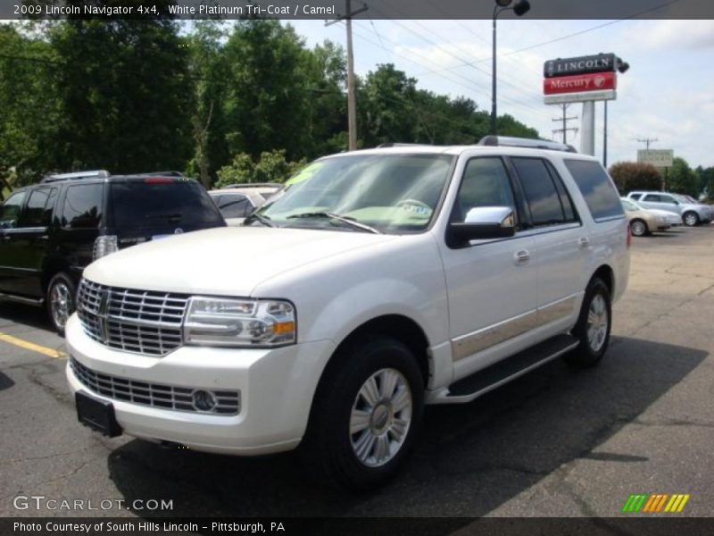 White Platinum Tri-Coat / Camel 2009 Lincoln Navigator 4x4