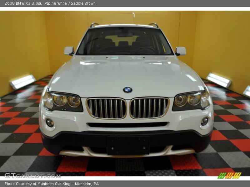 Alpine White / Saddle Brown 2008 BMW X3 3.0si
