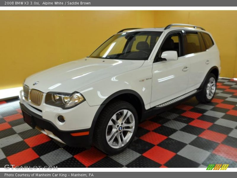 Alpine White / Saddle Brown 2008 BMW X3 3.0si