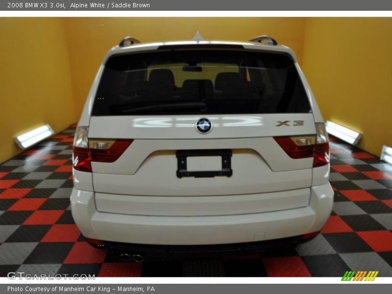 Alpine White / Saddle Brown 2008 BMW X3 3.0si