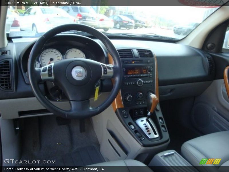 Polar White / Gray 2007 Saturn VUE V6 AWD