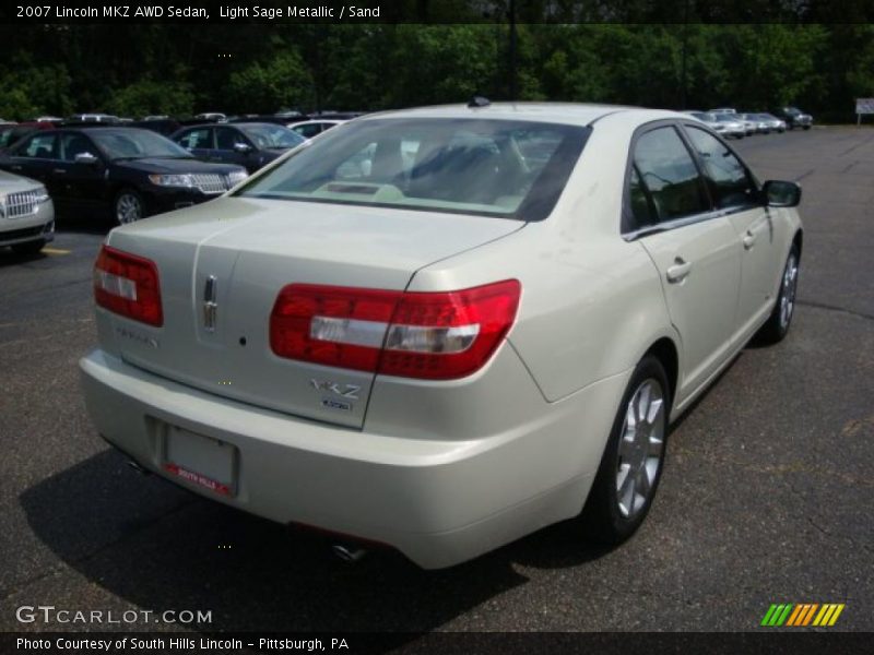 Light Sage Metallic / Sand 2007 Lincoln MKZ AWD Sedan