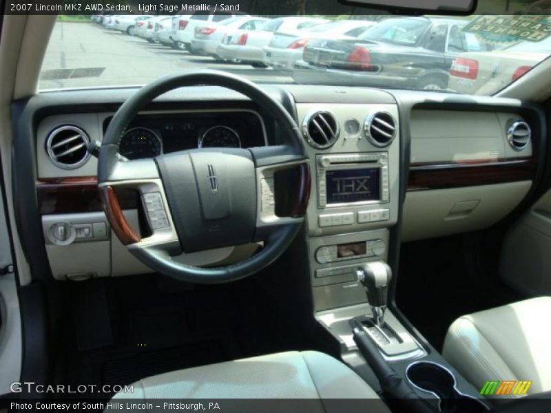 Light Sage Metallic / Sand 2007 Lincoln MKZ AWD Sedan