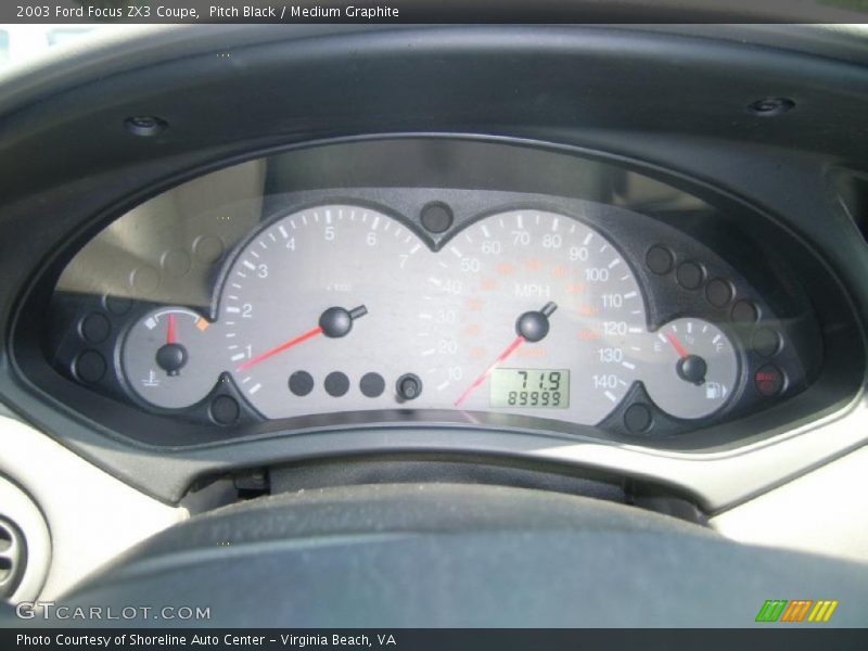 Pitch Black / Medium Graphite 2003 Ford Focus ZX3 Coupe