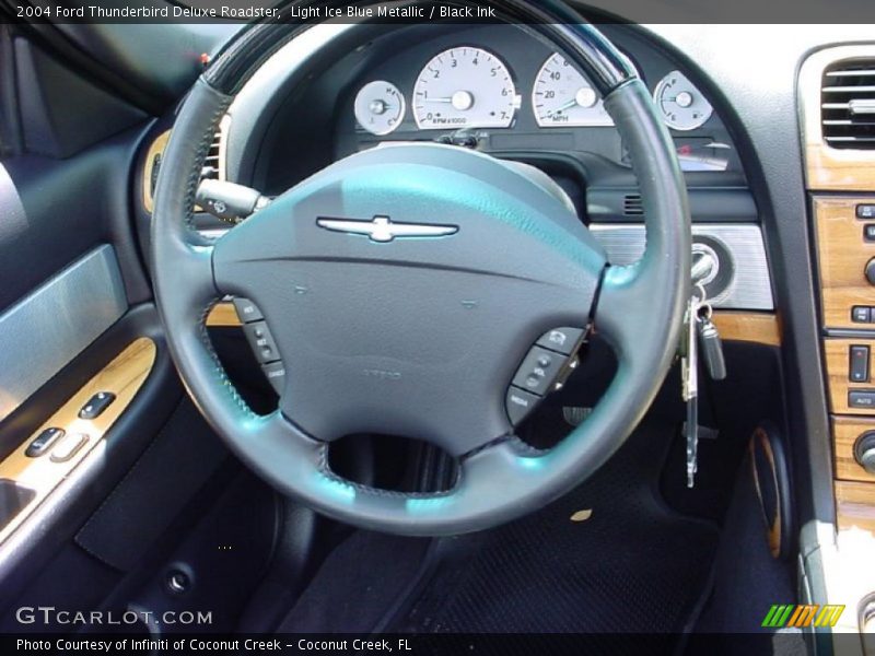 Light Ice Blue Metallic / Black Ink 2004 Ford Thunderbird Deluxe Roadster