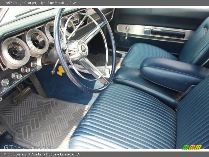 Light Blue Metallic / Blue 1967 Dodge Charger