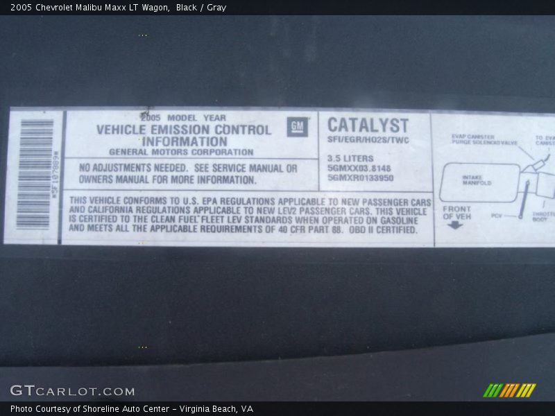 Black / Gray 2005 Chevrolet Malibu Maxx LT Wagon