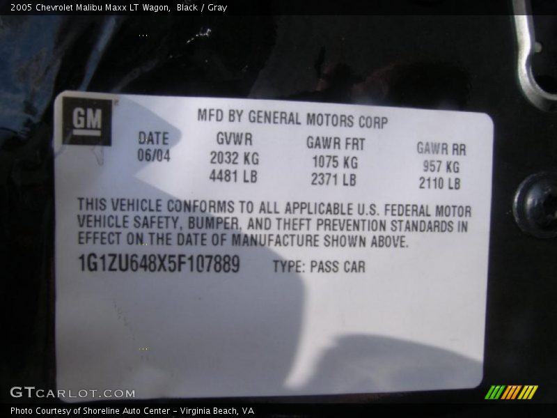Black / Gray 2005 Chevrolet Malibu Maxx LT Wagon