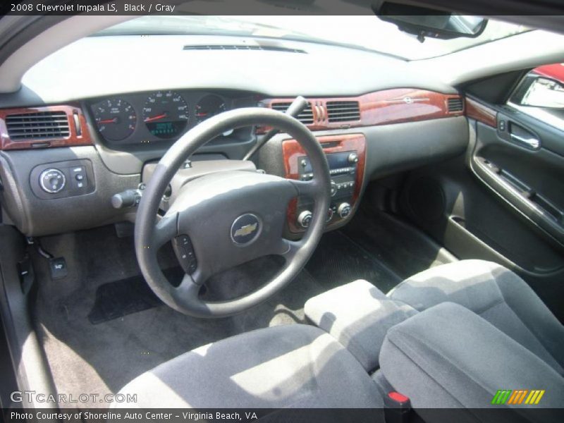 Black / Gray 2008 Chevrolet Impala LS