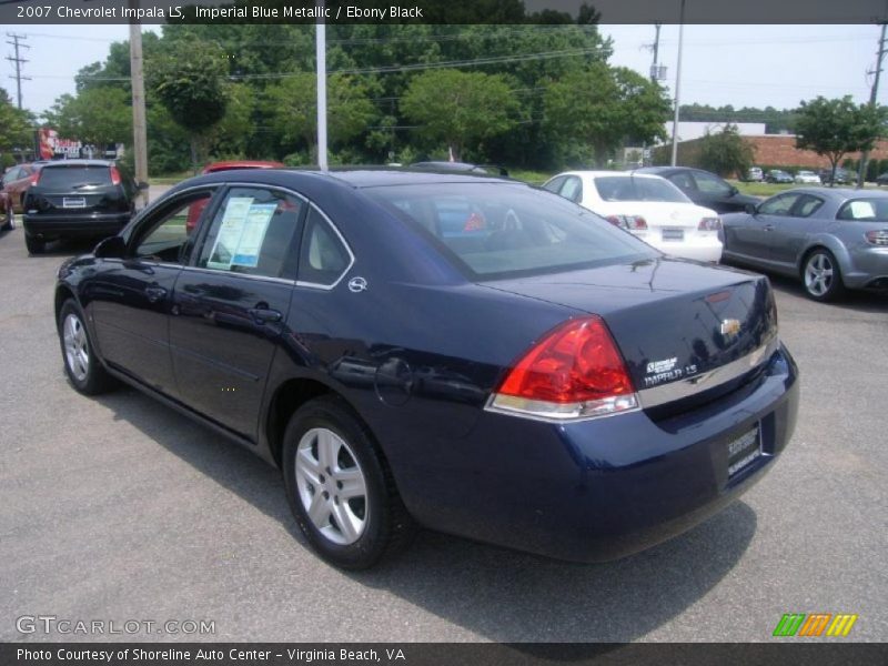 Imperial Blue Metallic / Ebony Black 2007 Chevrolet Impala LS